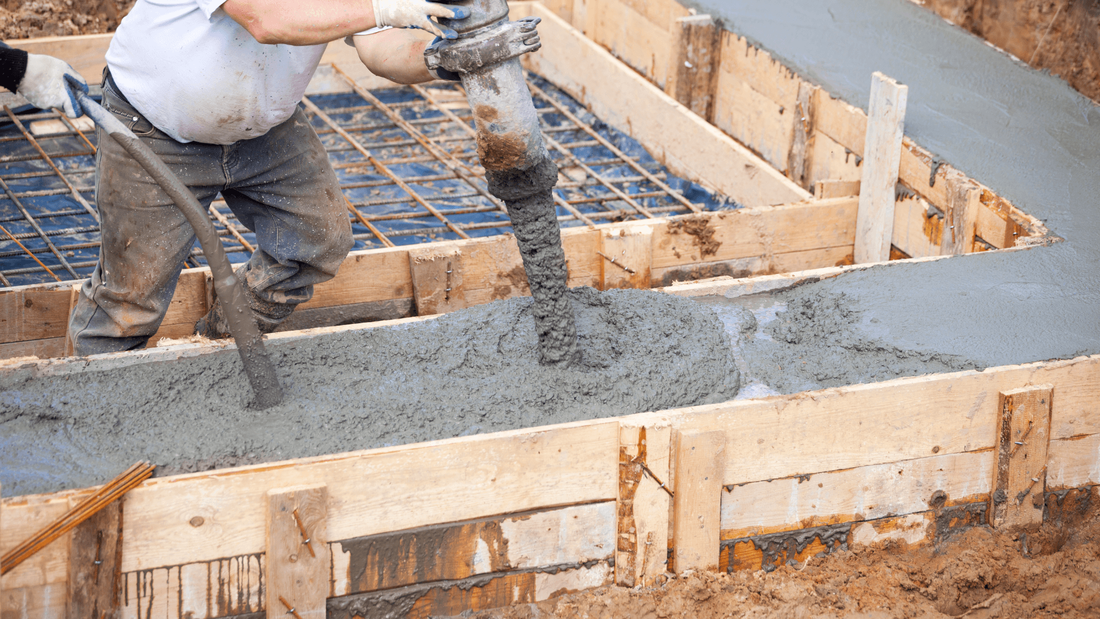 Cement block pouring