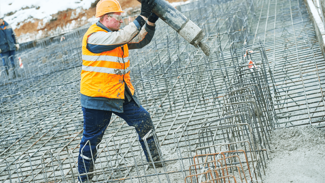 Industrial concrete pour