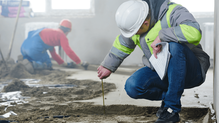 Concrete pour professional contractor