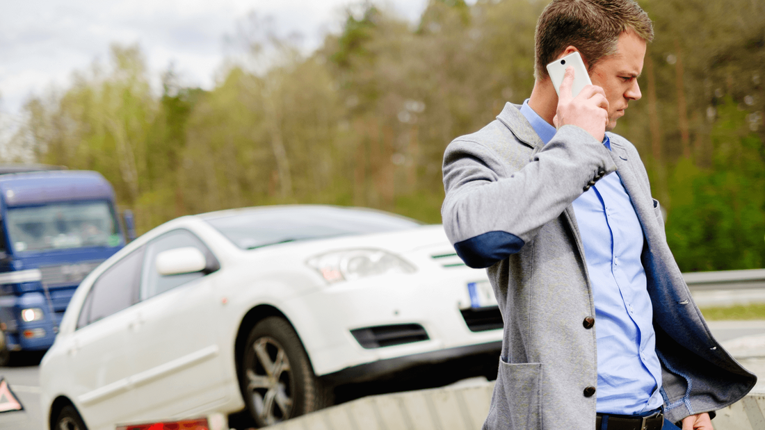 Man Calling for a Tow Truck in St. Clair Shores, MI